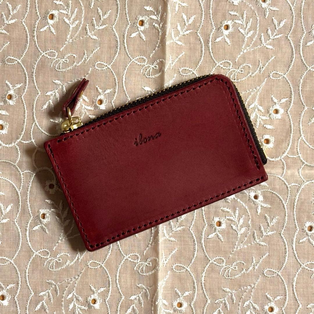 ibona 『L-zipミニモ・ウォレット』プラム
