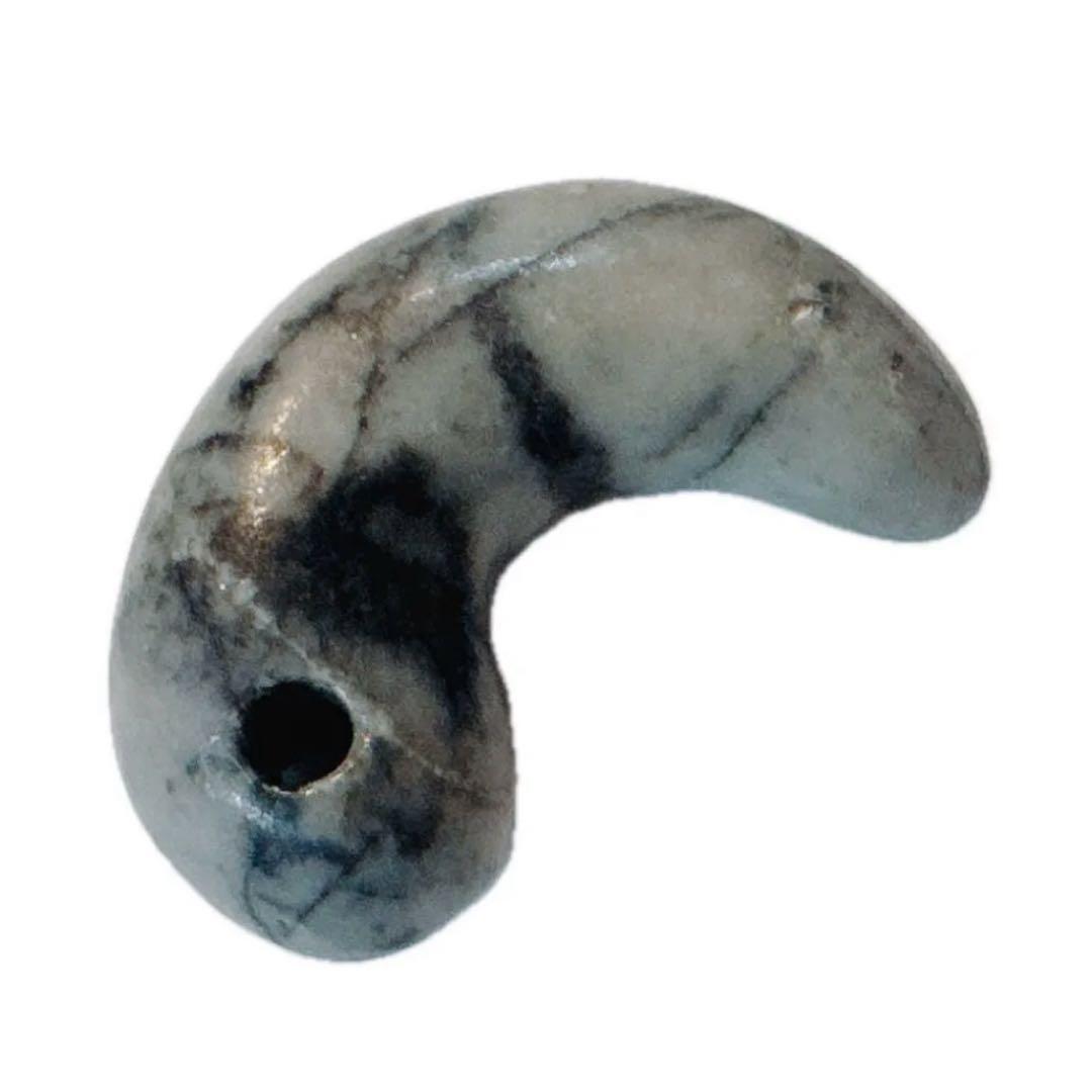 勾玉　古墳時代　縄文時代　古美術　貴重　グレー系30×17×10mm 土出