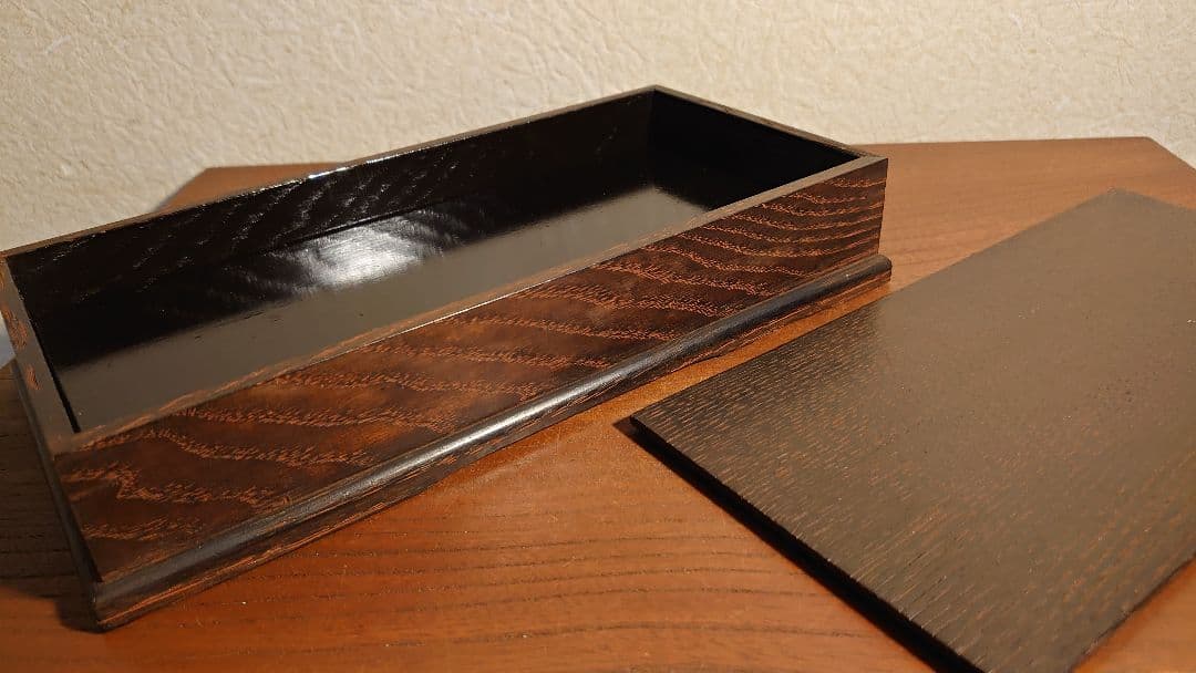 硯箱　時代箱　欅　欅製　アンティーク硯箱　蔵出し　１客