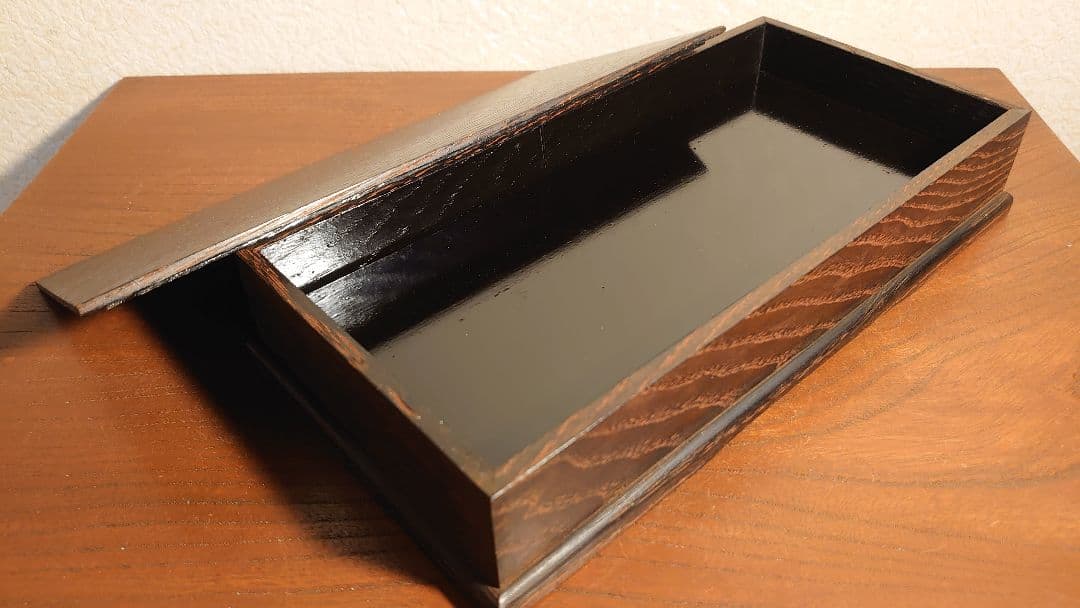 硯箱　時代箱　欅　欅製　アンティーク硯箱　蔵出し　１客