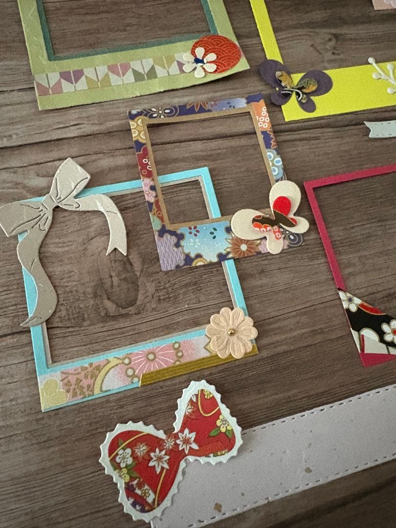 アルバムクラフト・コラージュ素材☆和柄コラージュフレームセット