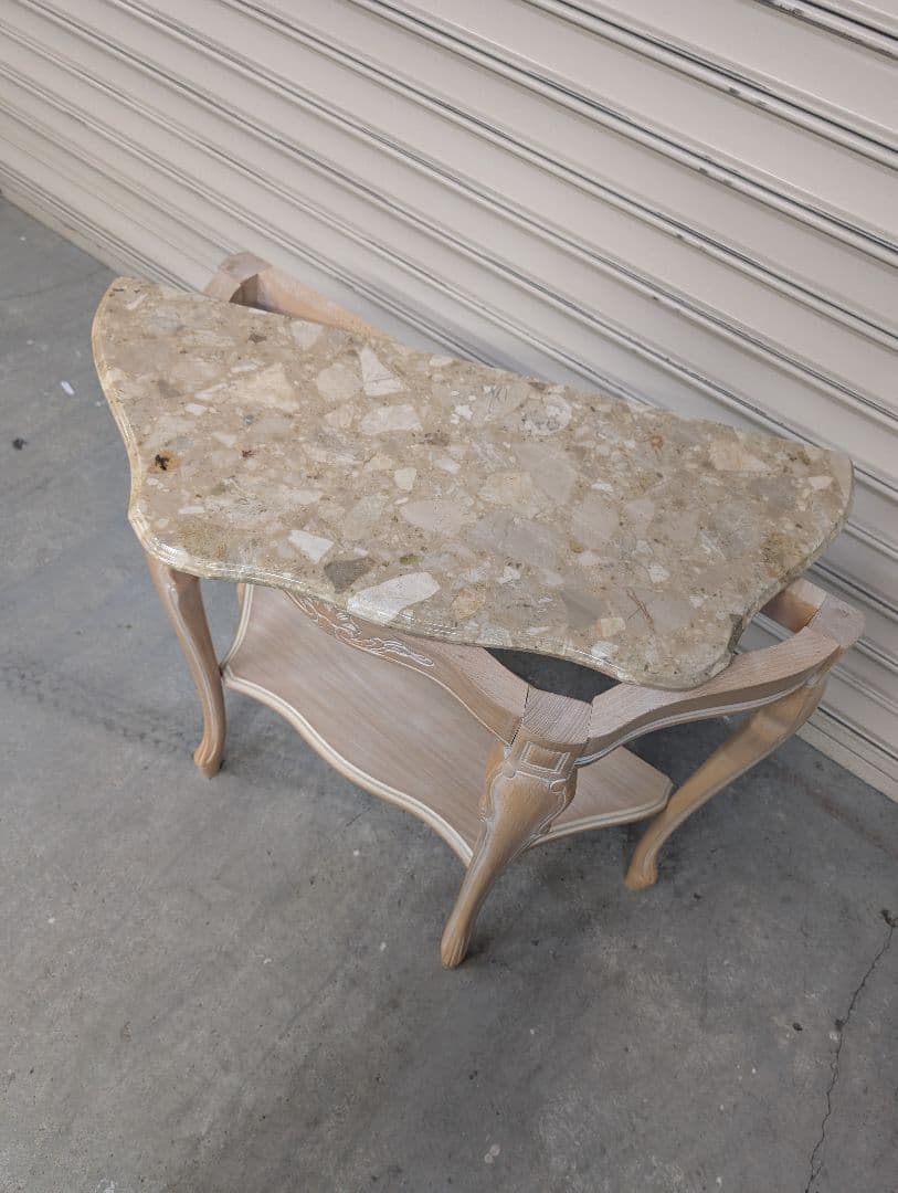 【送料込み】アンティークヨーロピアン コンソールテーブル 大理石調天板