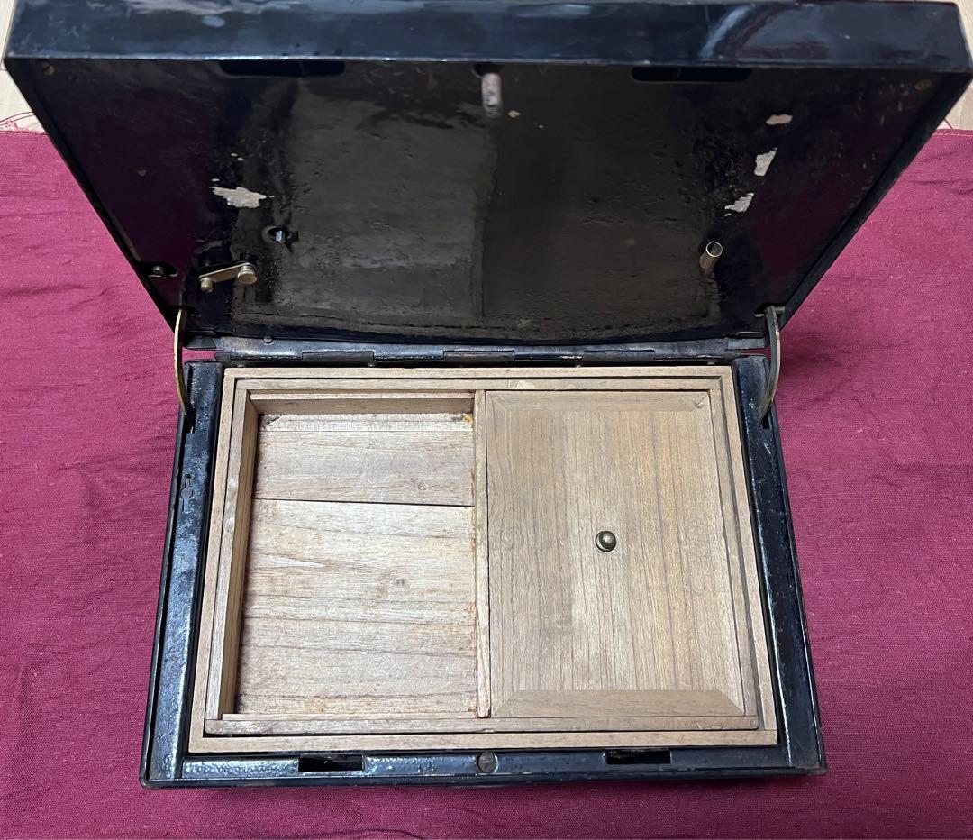 【希少品】千鳥式手提金庫　明治大正　戦前アンティーク　　ヴィンテージ　古道具