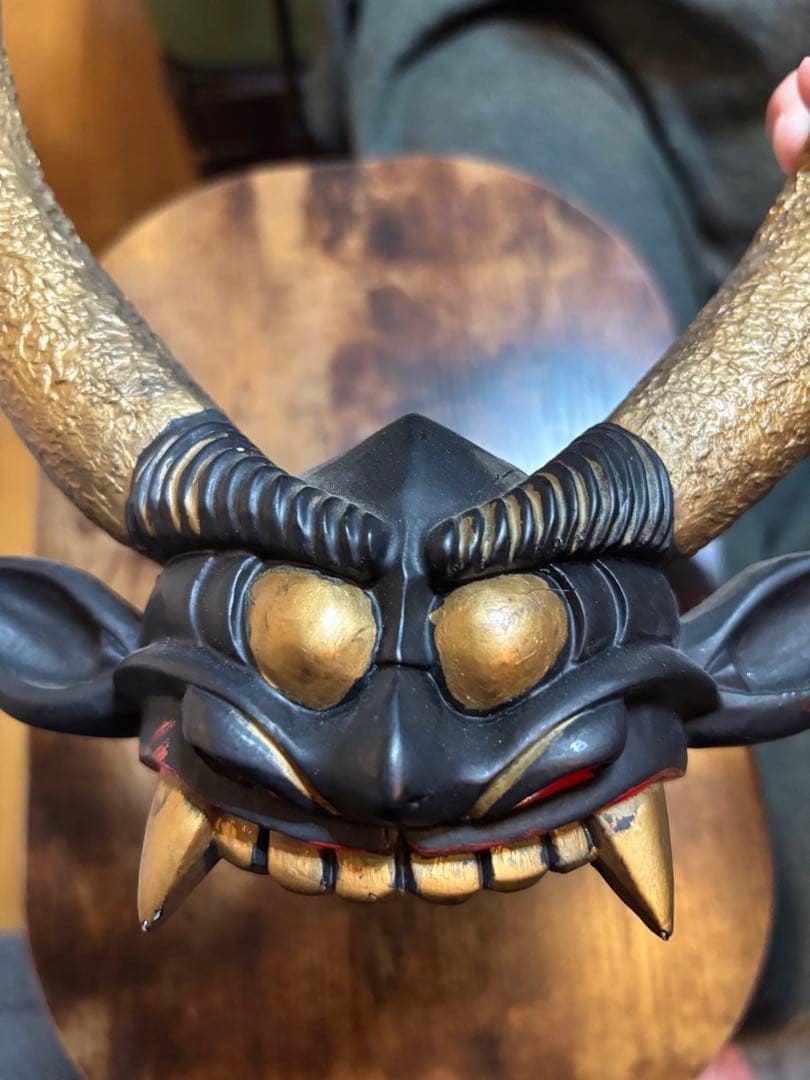 等身大甲冑用　鬼面前立て　雌金具