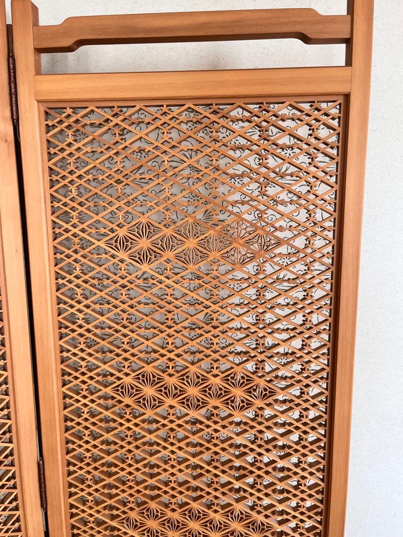 【中古】組子　組子細工　衝立　ついたて　パーテーション