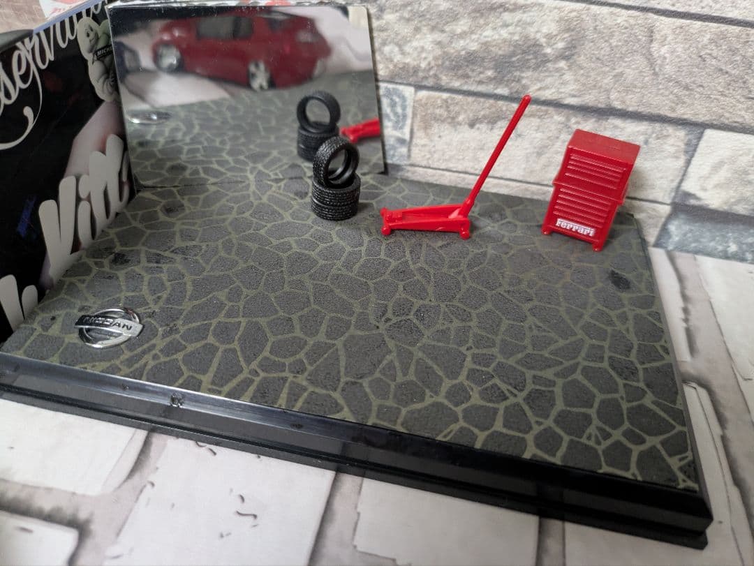 1/43 V36スカイライン クーペ+セダン+ジオラマケース 改造ミニカー