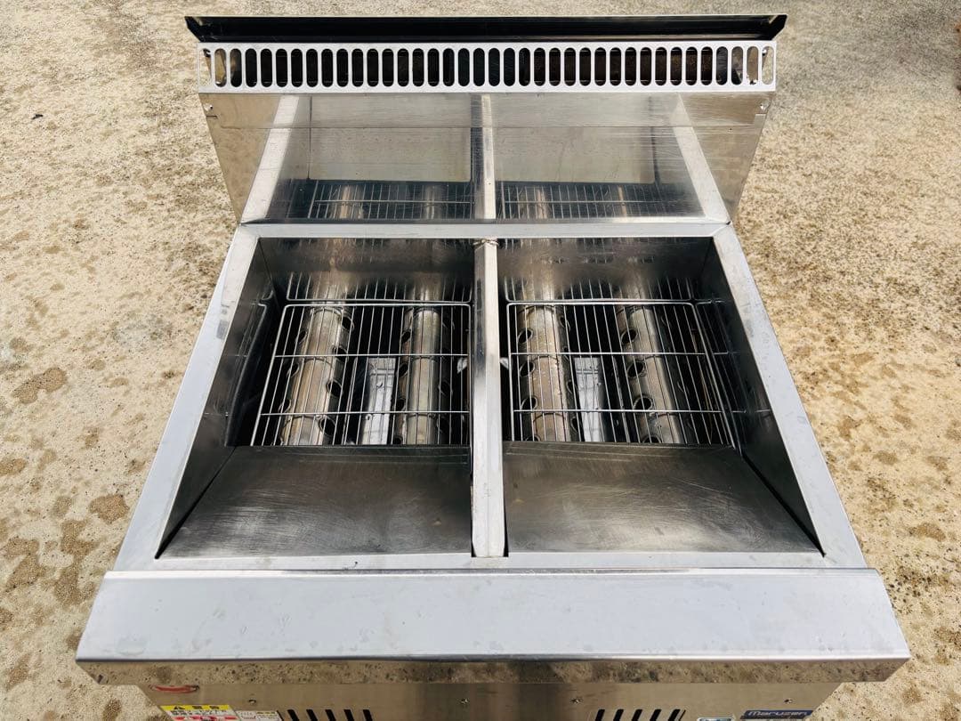 L93★マルゼン★LPガス 2槽ガスフライヤー MGF-C13WK 業務用 中古