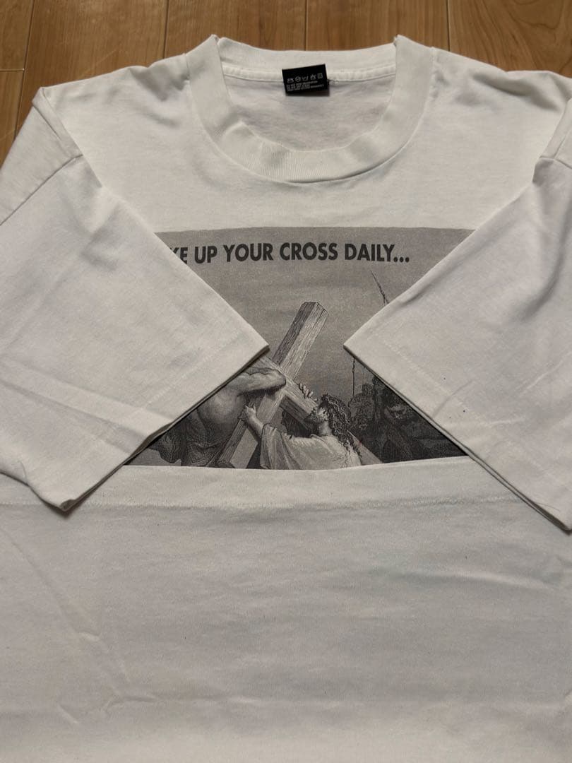 希少90sジーザス キリストアートフォト ヴィンテージTシャツXXL レア当時物
