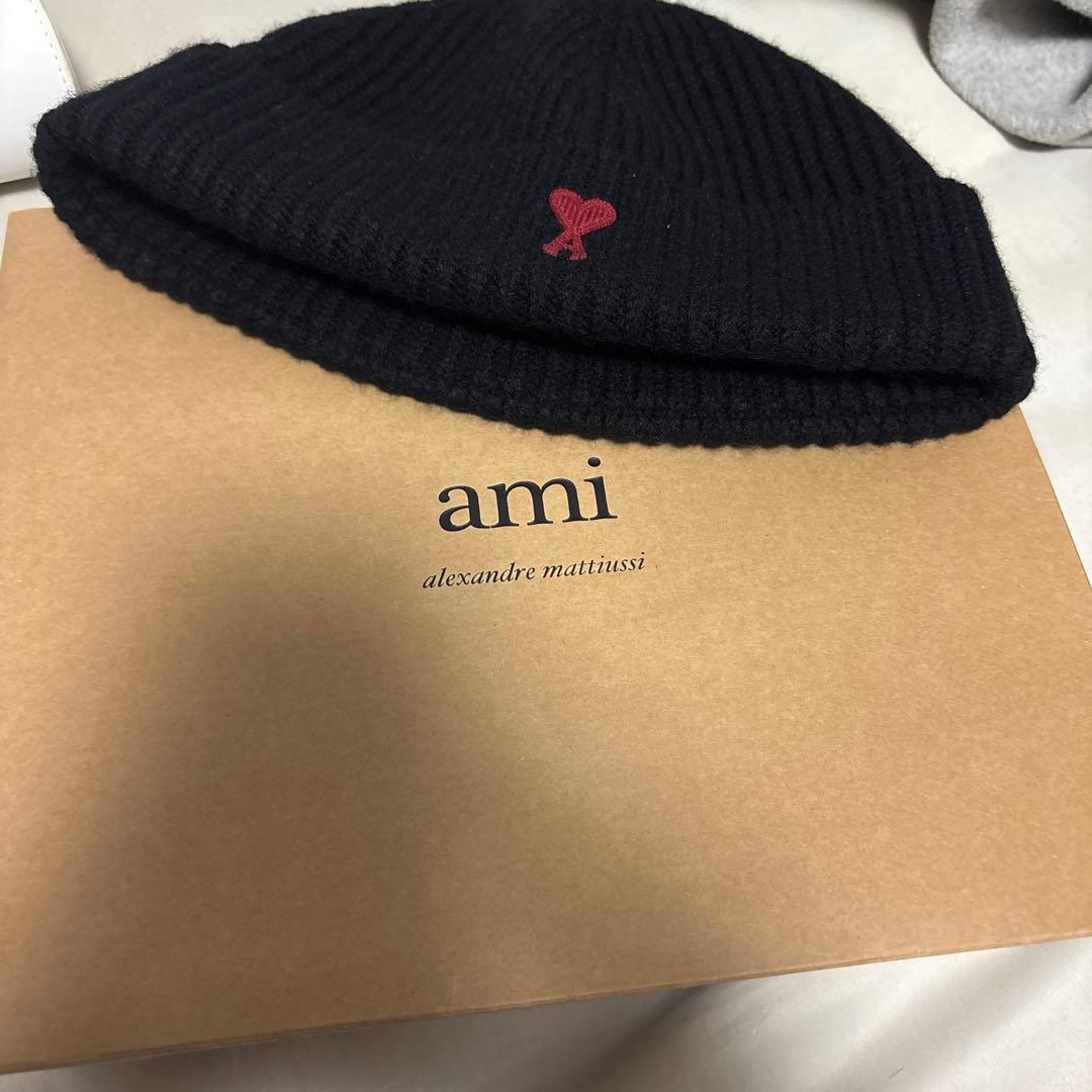 アミパリス ニット帽 黒