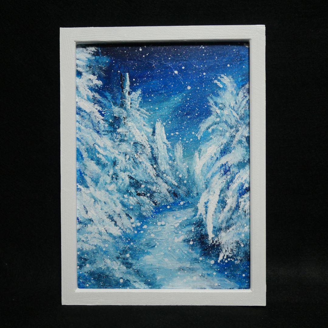 油絵 油彩 油彩画 絵 絵画 【冬景色】