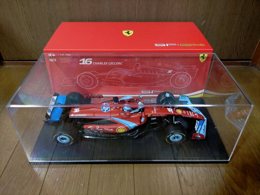 ブラーゴ 1/18 フェラーリ F1 SF-24 ルクレール 2024 ケース付