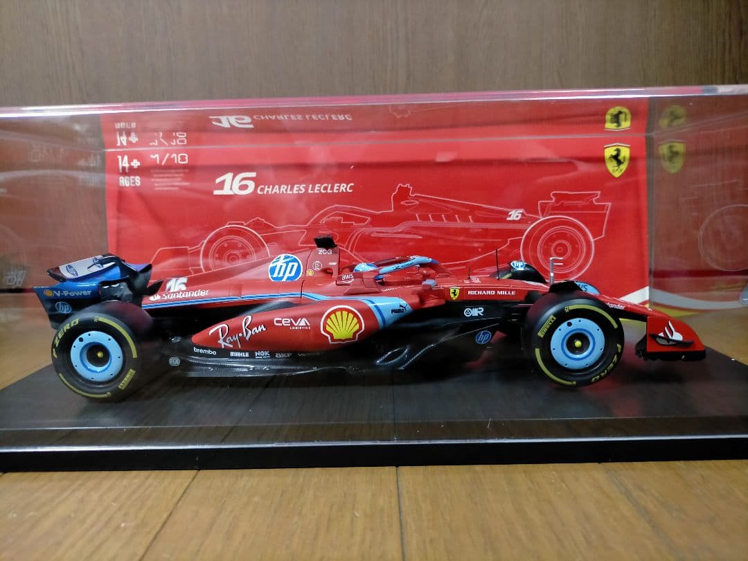 ブラーゴ 1/18 フェラーリ F1 SF-24 ルクレール 2024 ケース付