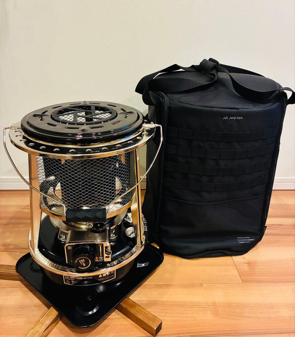 フジカハイペット黒 反射板付き　ガレージブランドカスタム　ストーブケース付き