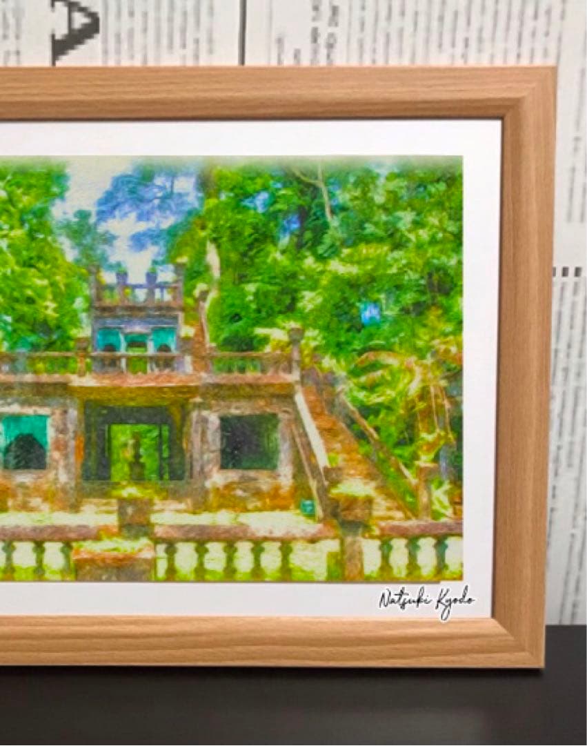 ジブリアート① 天空の城ラピュタより「ジャングルの古城」32.7㎝×24.0㎝