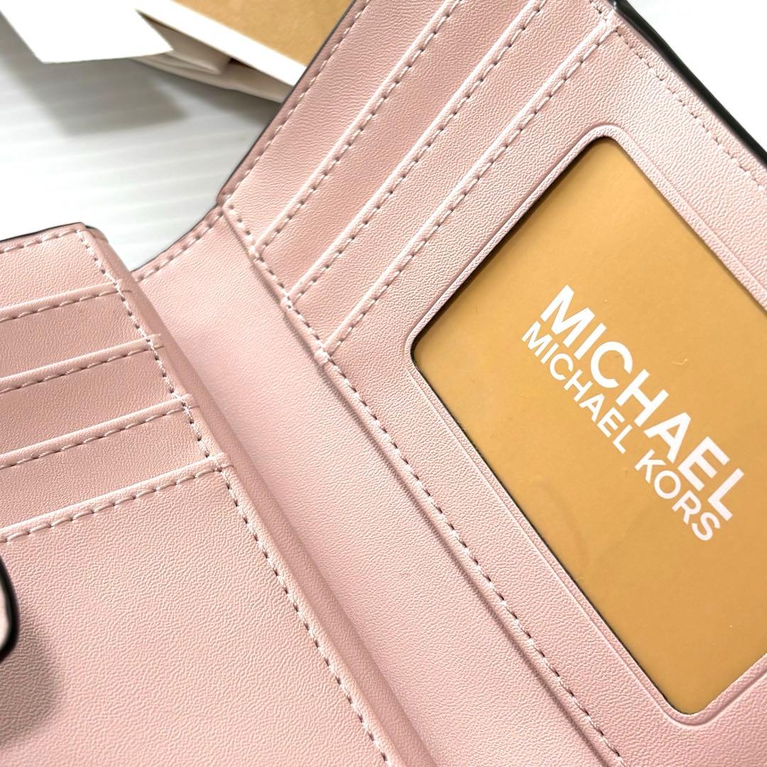 ⭐︎ 【新品、未使用品】かわいい♡マイケルコース 2つ折り財布　ホワイトピンク