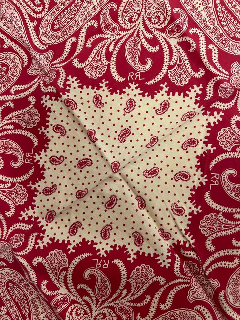 RRL ペイズリー柄バンダナ 赤