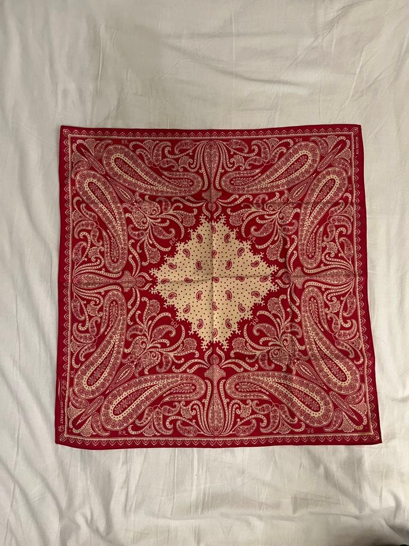 RRL ペイズリー柄バンダナ 赤