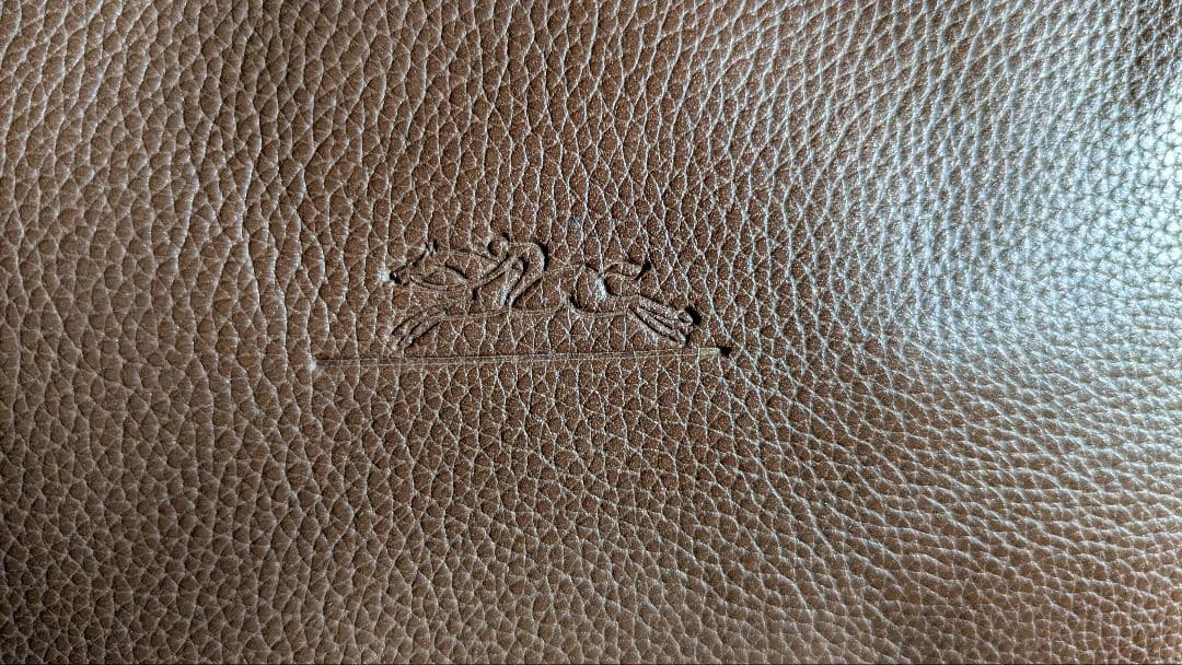 ロンシャン　ブラウン レザーワンショルダーバッグ