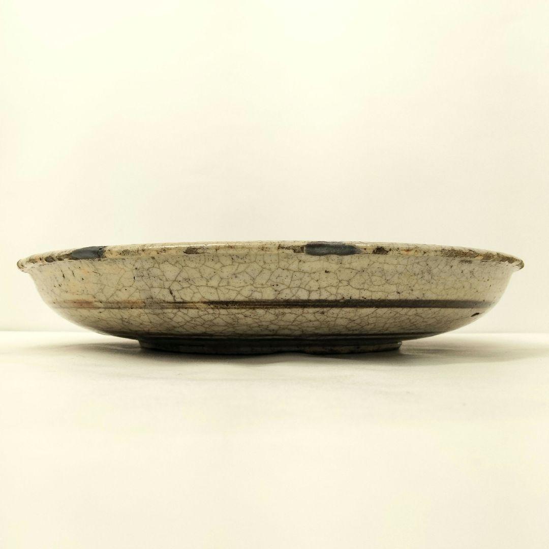 Y324-2　江戸初期 古瀬戸絵 瀬戸皿 直径22cm　FF