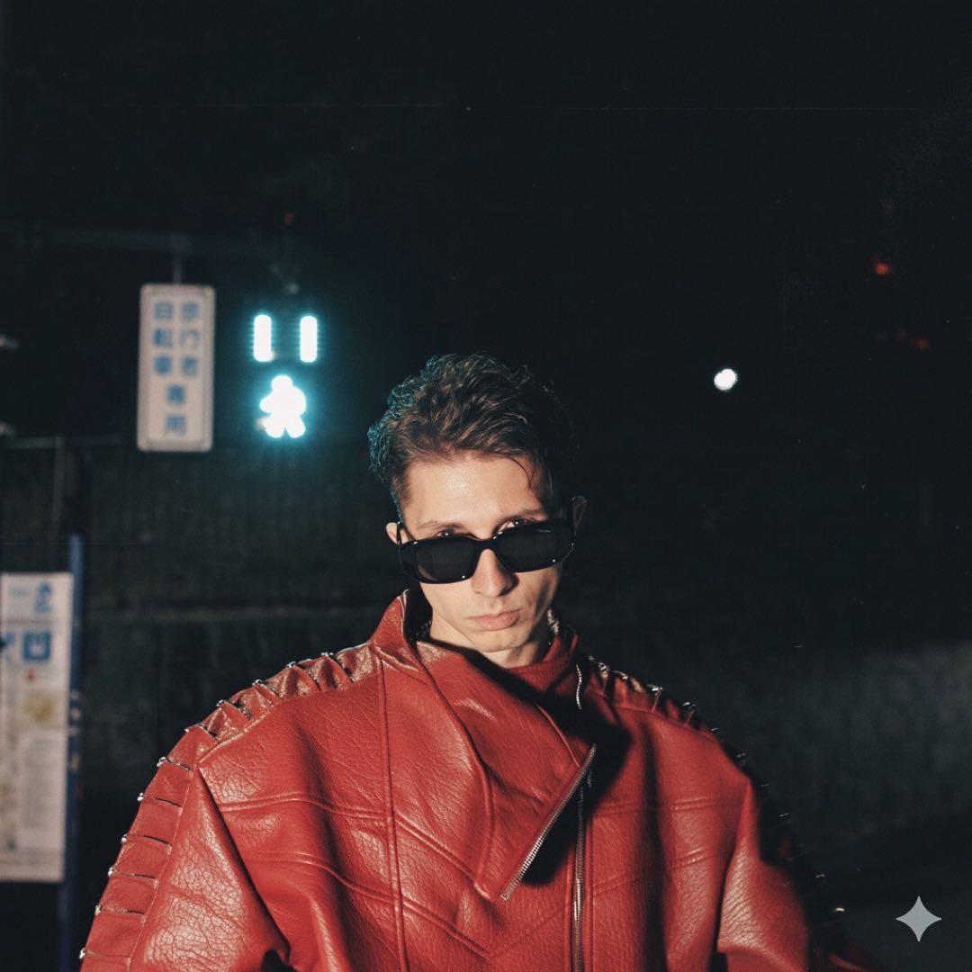 赤いヴィンテージレザージャケット