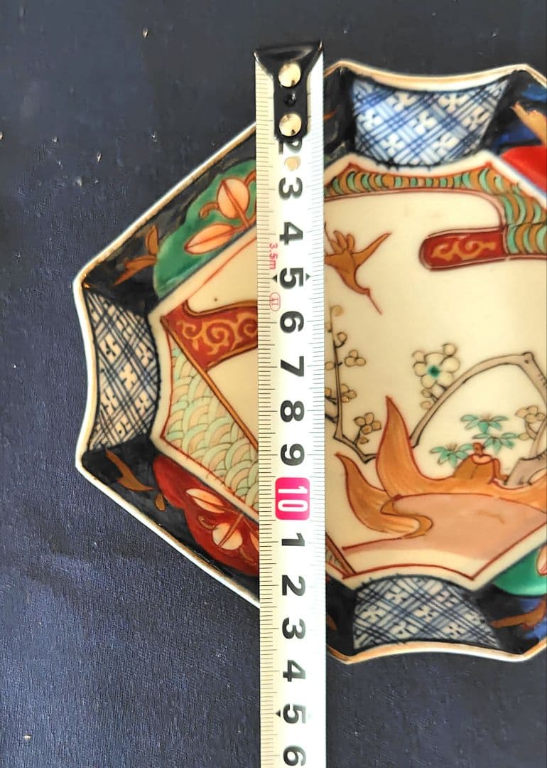 古伊万里　色絵　八角形陶磁器皿 5枚セット　※メルカリのみ出品