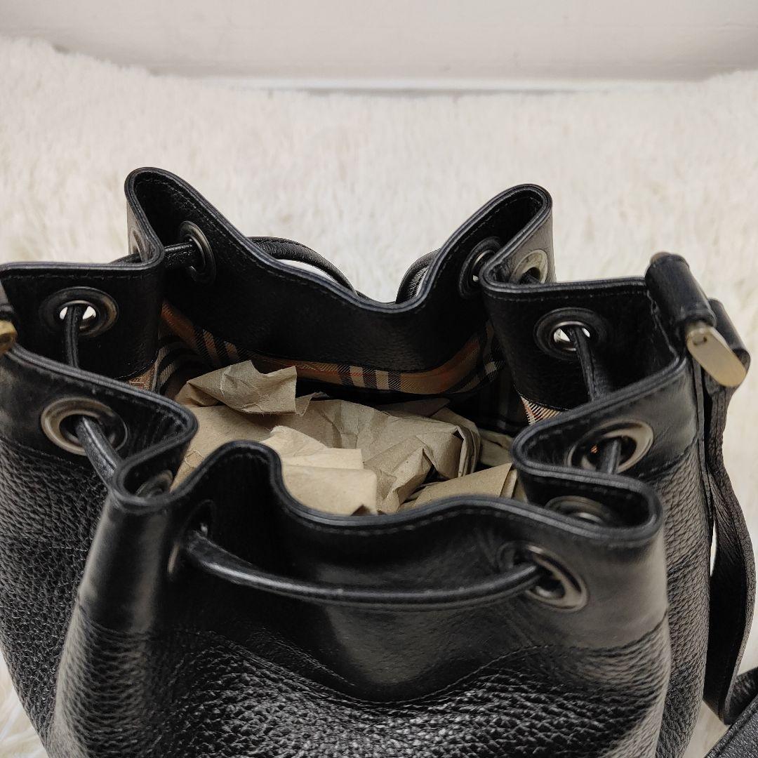 本日限定価格　バーバリー　ショルダーバッグ　ホースロゴ　ノバチェック　巾着