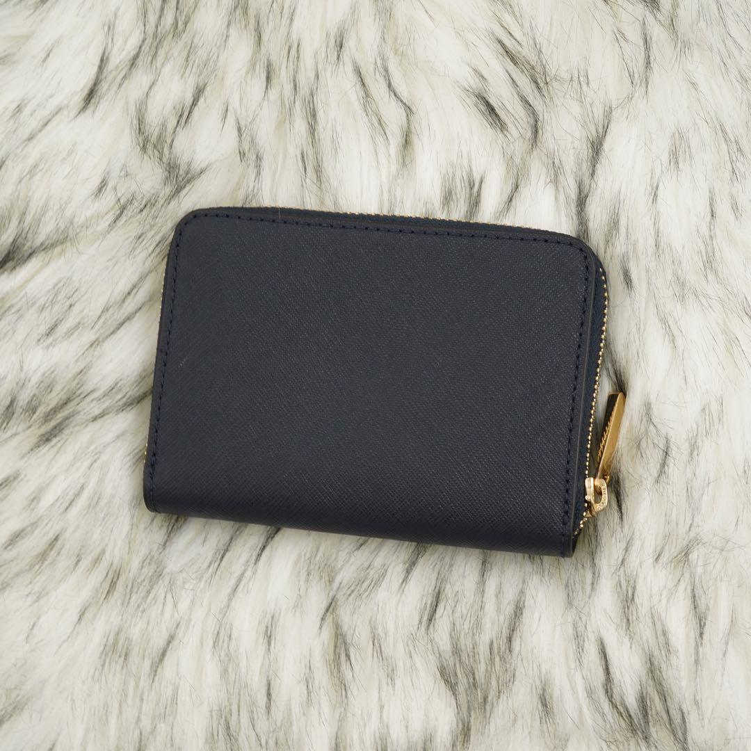 未使用　TORY BURCH ジップウォレット　小銭入れ　ケース　ネイビー