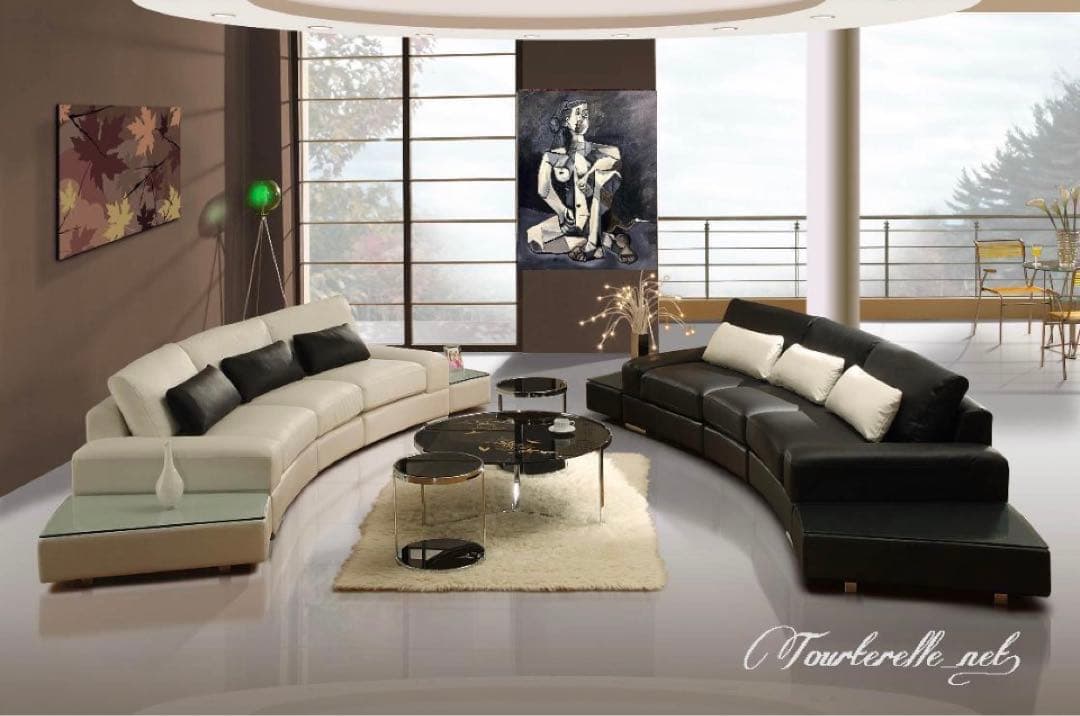 肉筆☆油絵☆F20号『Seated Woman』ピカソ/模写