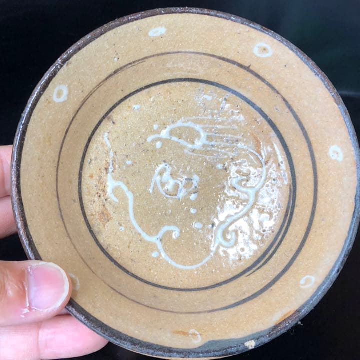 ◼️古美術品◼️蔵から出て来たかなりアンティークな古い年代物の器、陶器、茶道具？お皿