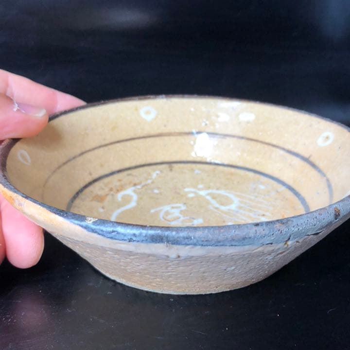 ◼️古美術品◼️蔵から出て来たかなりアンティークな古い年代物の器、陶器、茶道具？お皿