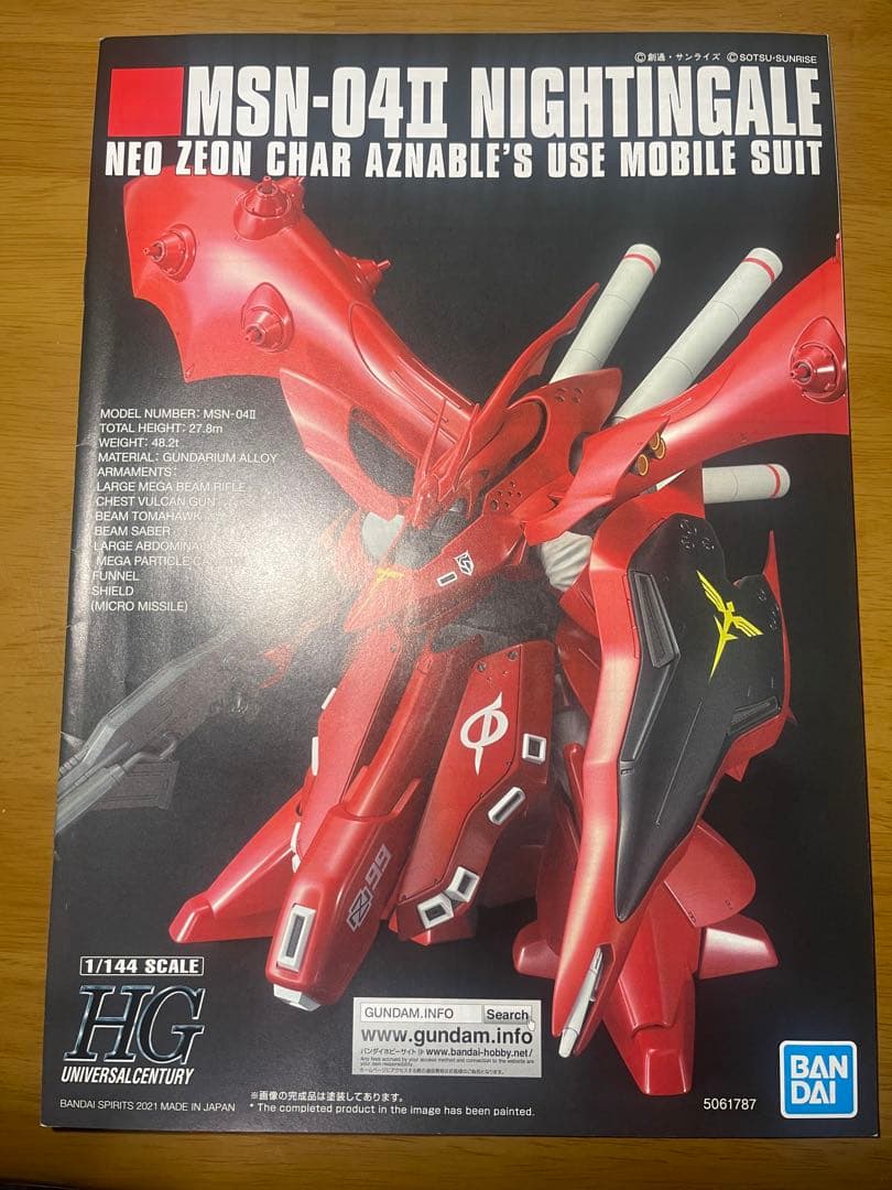 HGUC 1/144 ナイチンゲール　部分塗装　ジャンク品