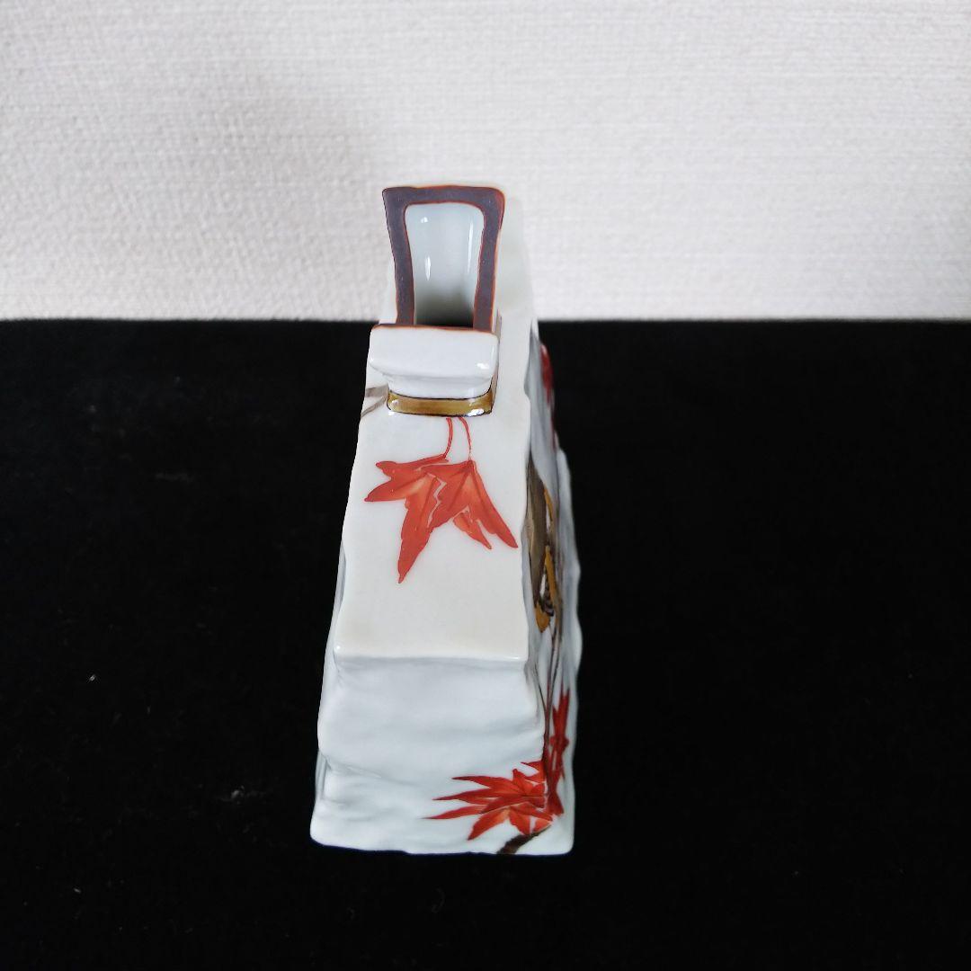 九谷焼 山田義明 小壷 紅葉に尉鶲