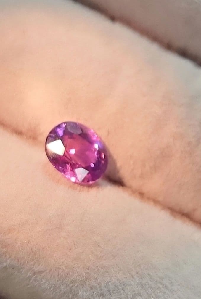 天然非加熱ピンクパープルサファイア 1.262ct