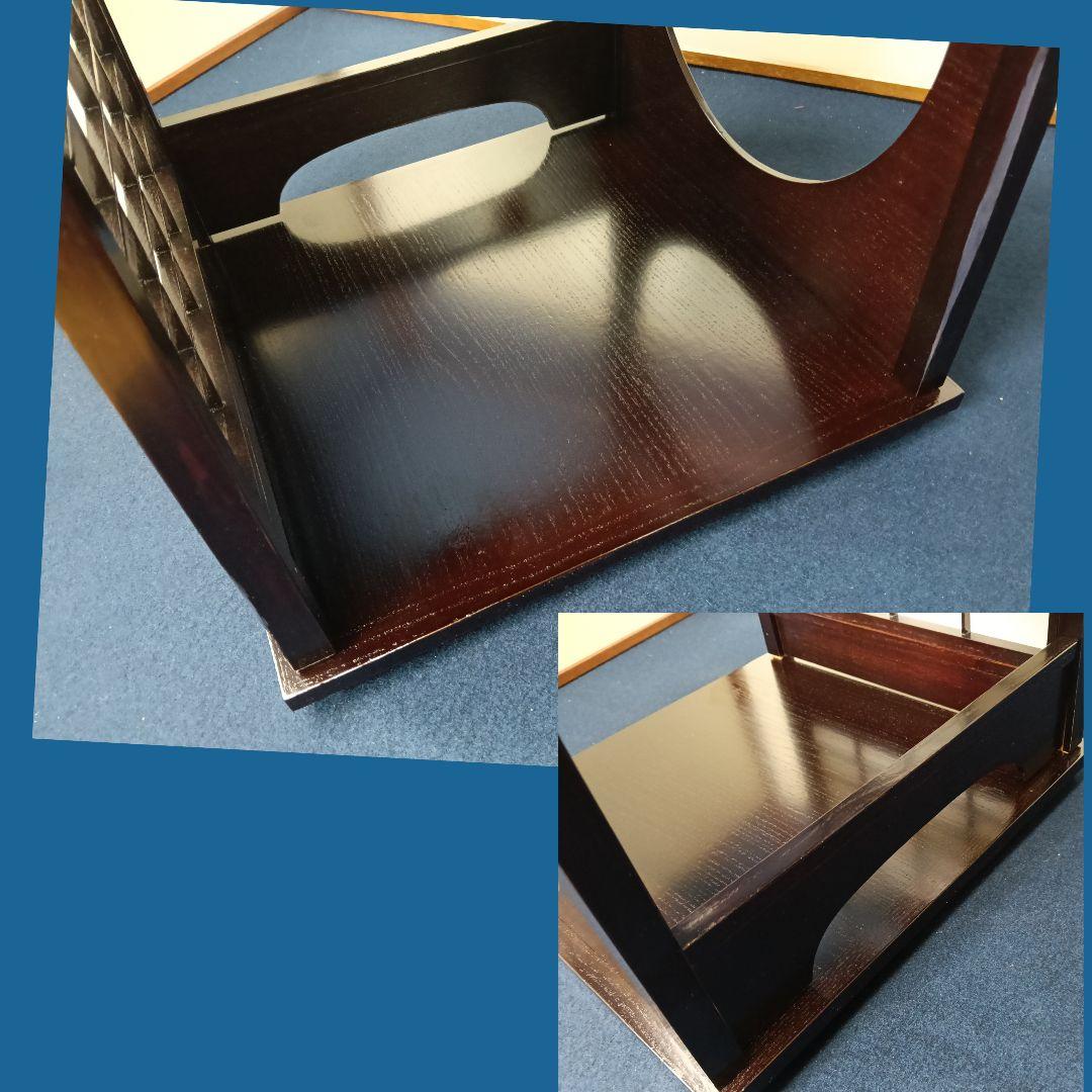 AO42 吉野棚 平安光入作 溜塗 組立 圓龍斎好 共箱 外箱 美品 茶道具棚