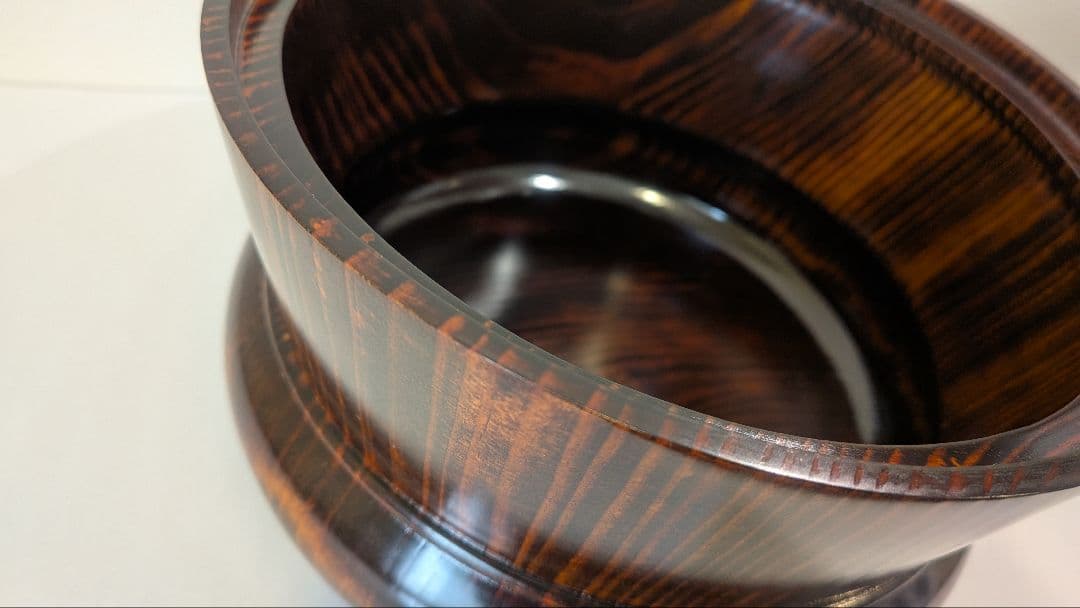 『三浦松香』鮟鱇水指　茶道具木製　岩国市　日本工芸会正会員　くりぬき