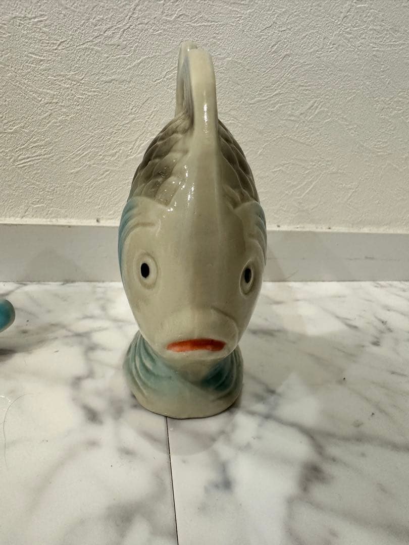 ヴィンテージ陶器 フィッシュ 置物＆花器 4点セット