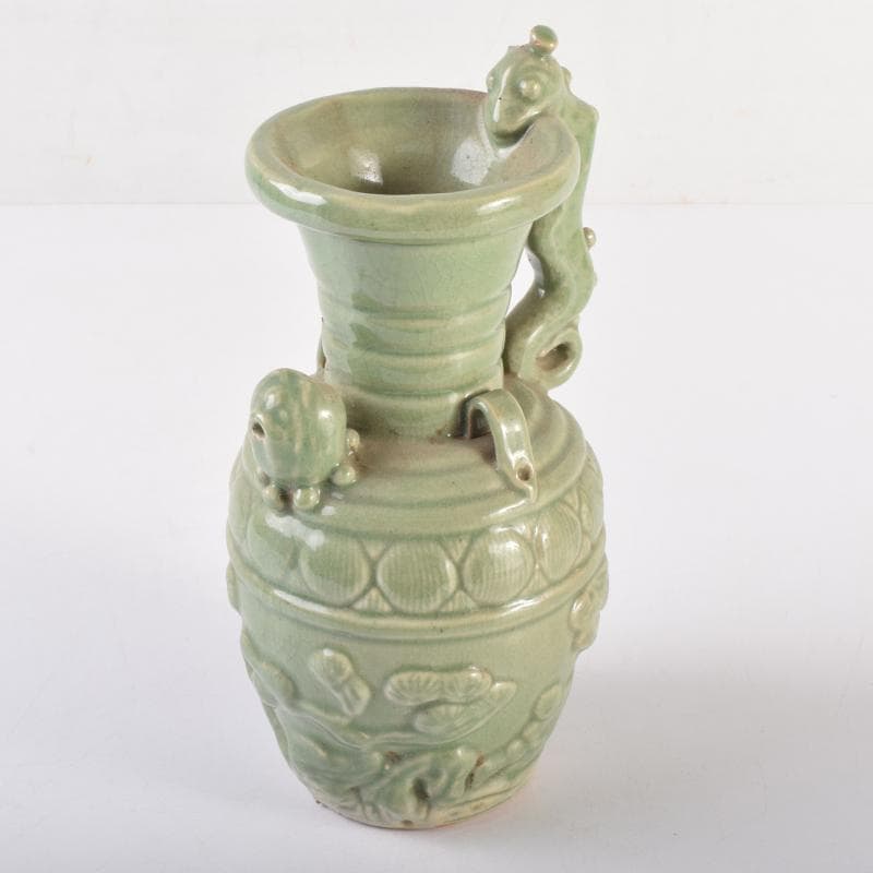 中国　龍泉窯　青磁　神獣口　執壷　水注　C　6958