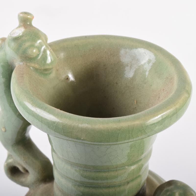 中国　龍泉窯　青磁　神獣口　執壷　水注　C　6958