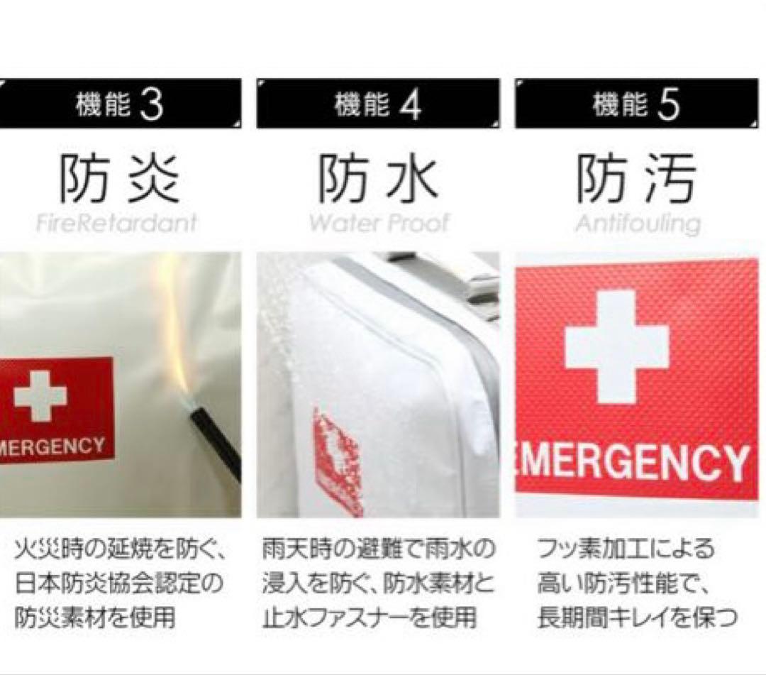非常持出袋 plus+ 防災リュックのみ 大容量17L 迷彩シルバー 防炎 防水