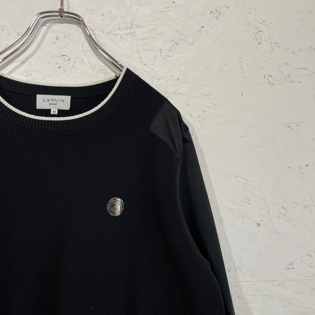 ゴルフウェア【LANVIN sport】袖切替リブワンピース　長袖ワンピース42