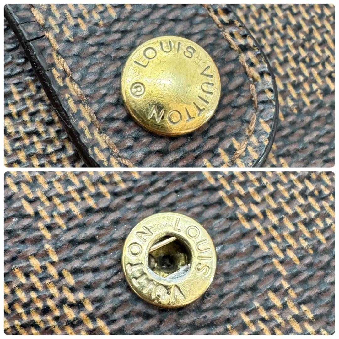 【新型】ルイヴィトン　ダミエ　エベヌ　ヴィエノワ　折り財布　コンパクト　現行