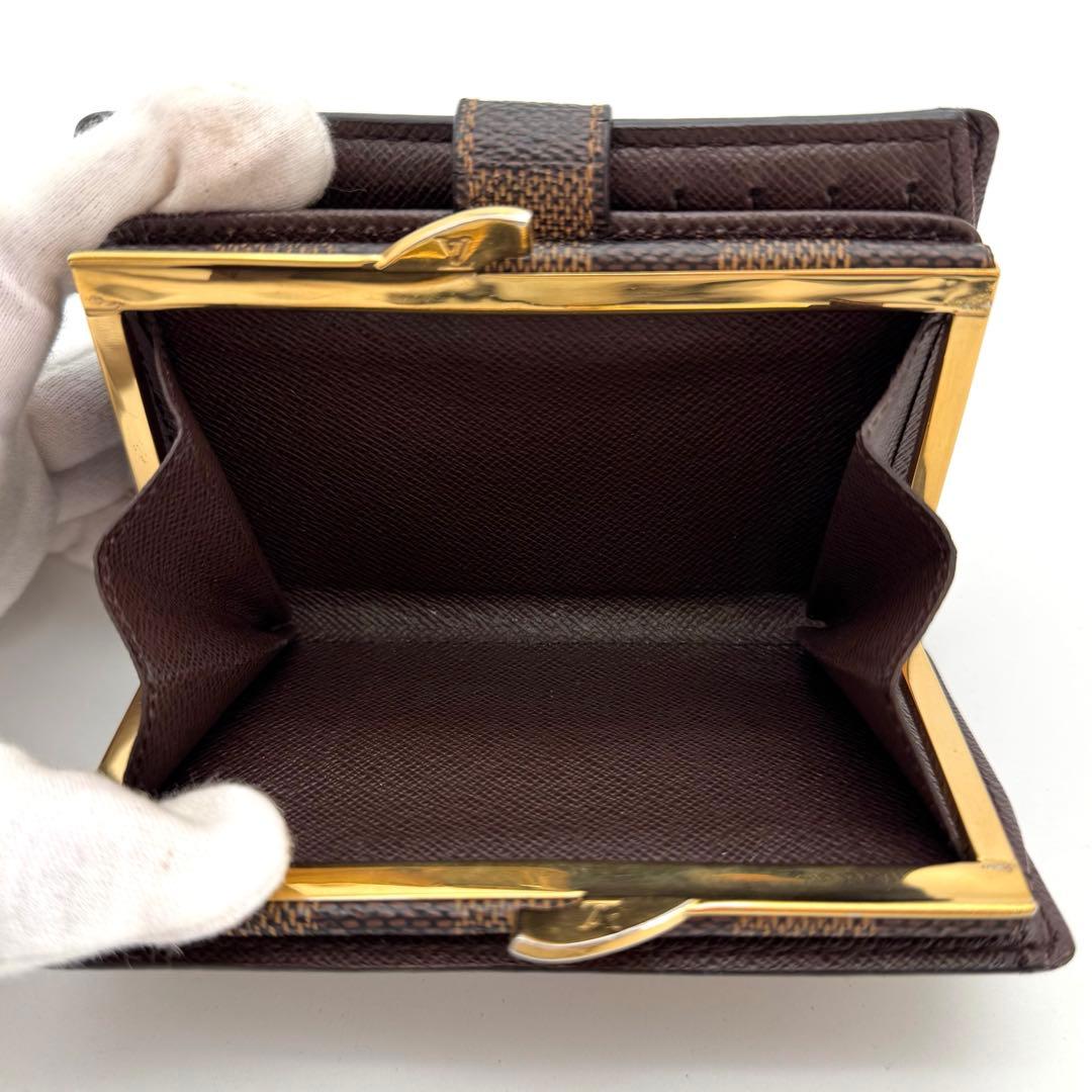 【新型】ルイヴィトン　ダミエ　エベヌ　ヴィエノワ　折り財布　コンパクト　現行