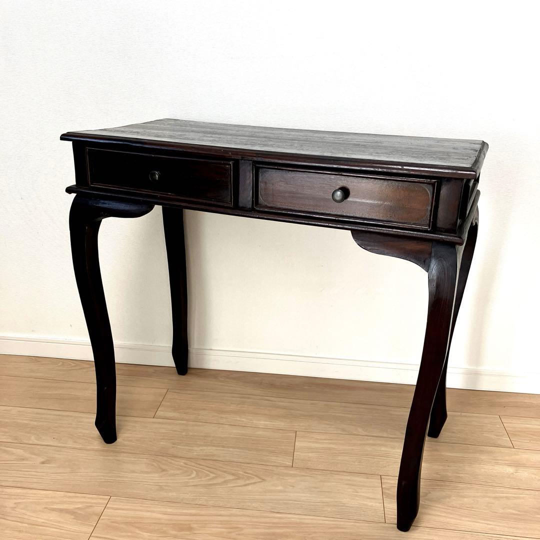猫足テーブル コンソールテーブル 引出し付き アンティーク