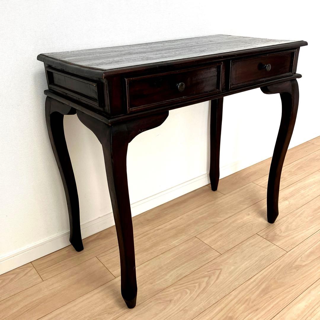 猫足テーブル コンソールテーブル 引出し付き アンティーク