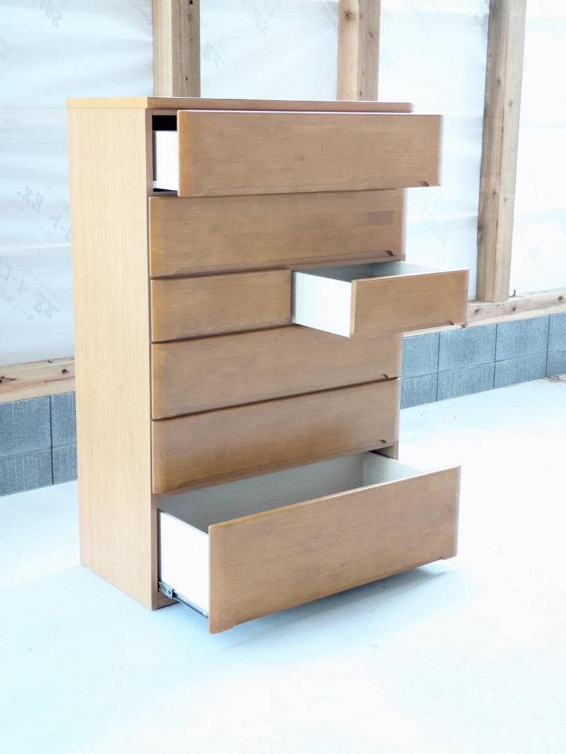 【美品】ニトリ ハイチェスト オウカ2 90HC 木製収納タンス 幅90cm