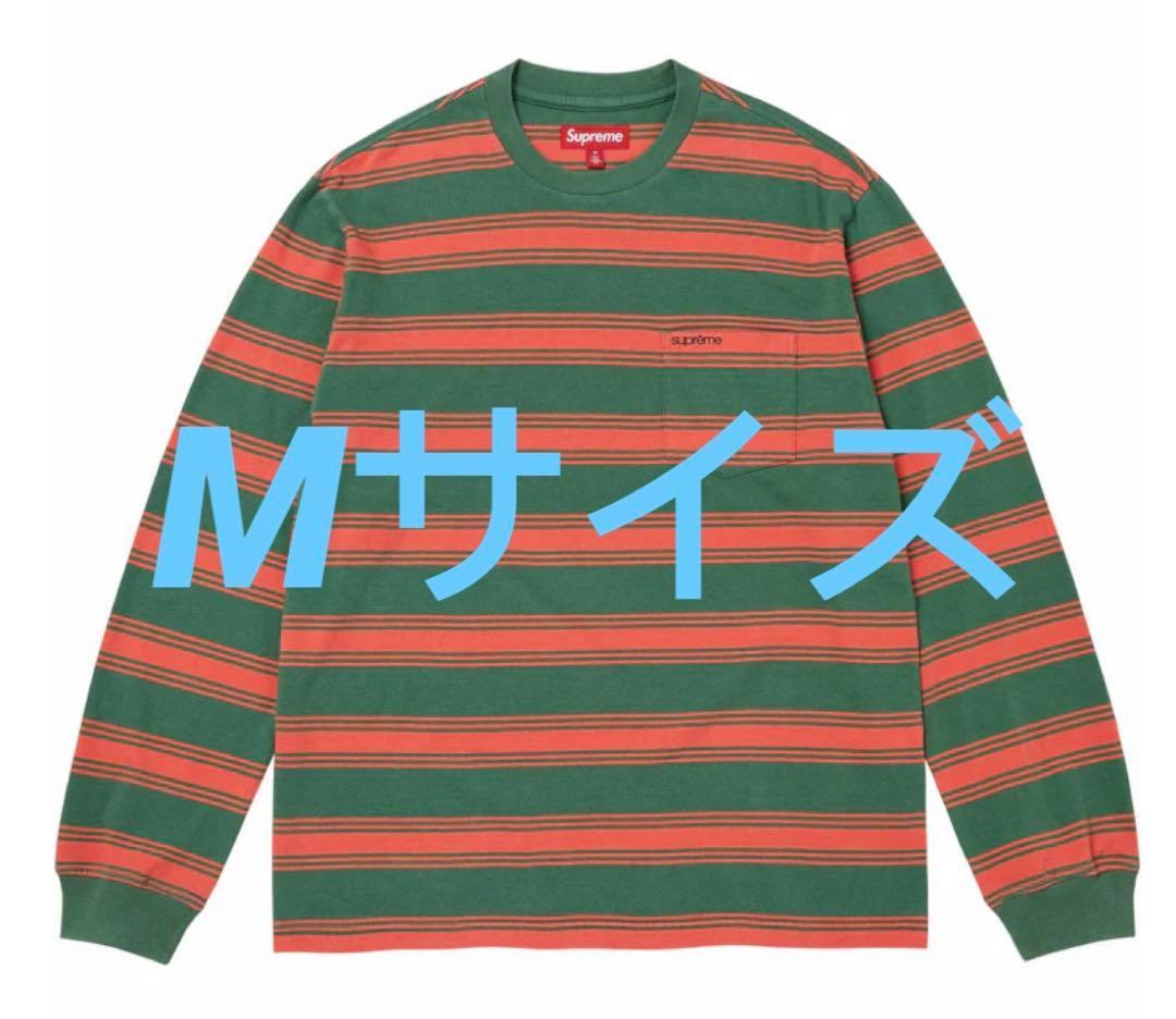トップス Supreme Stripe Pocket L/S Top Green