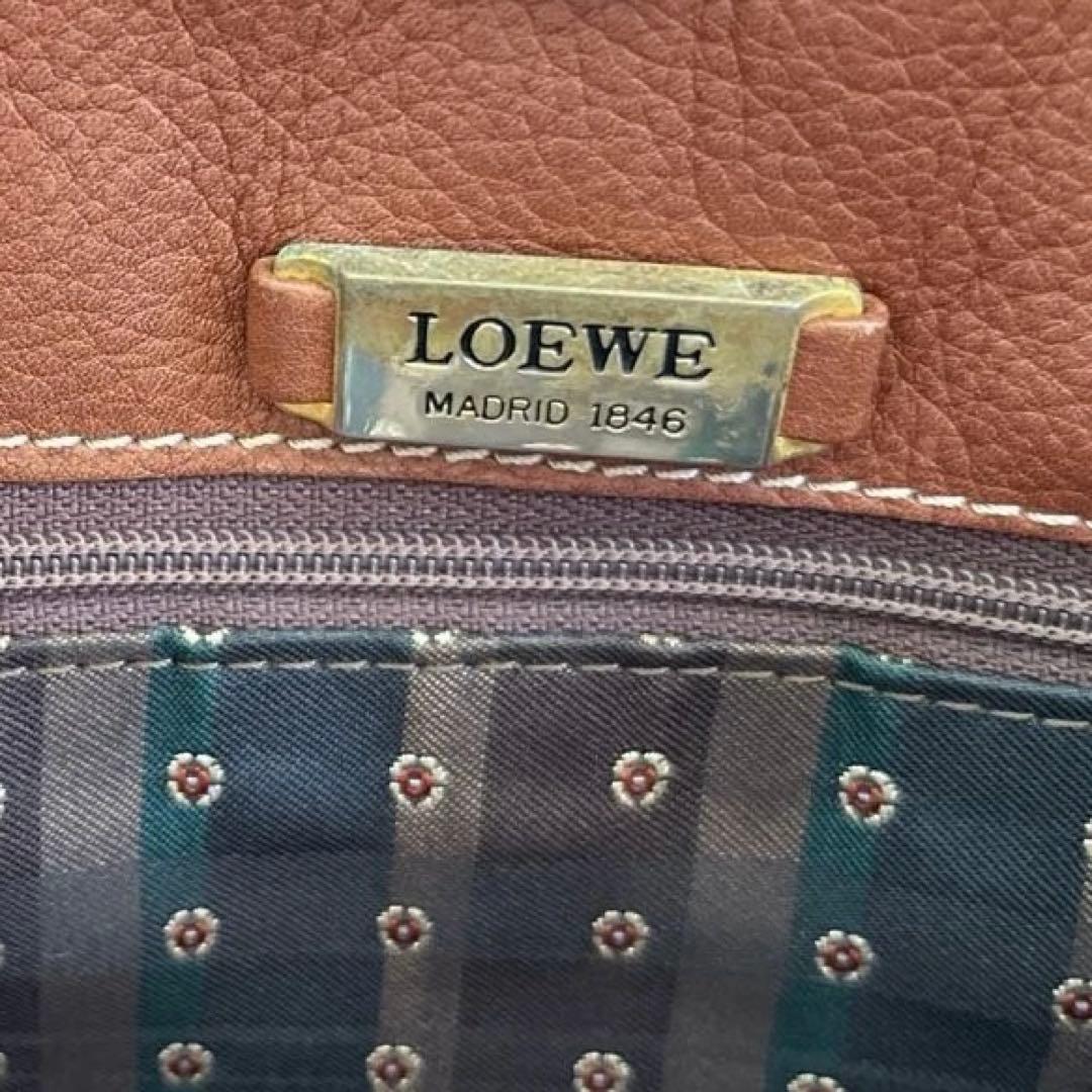 LOEWE アナグラム 2way ショルダーバック 肩掛け 巾着 レザー