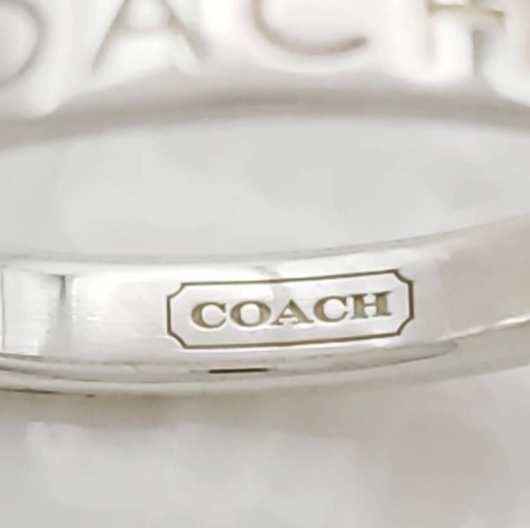 【極美品】✨コーチ　リング14.5号　ロゴ ノーツ　シルバー　COACH　指輪