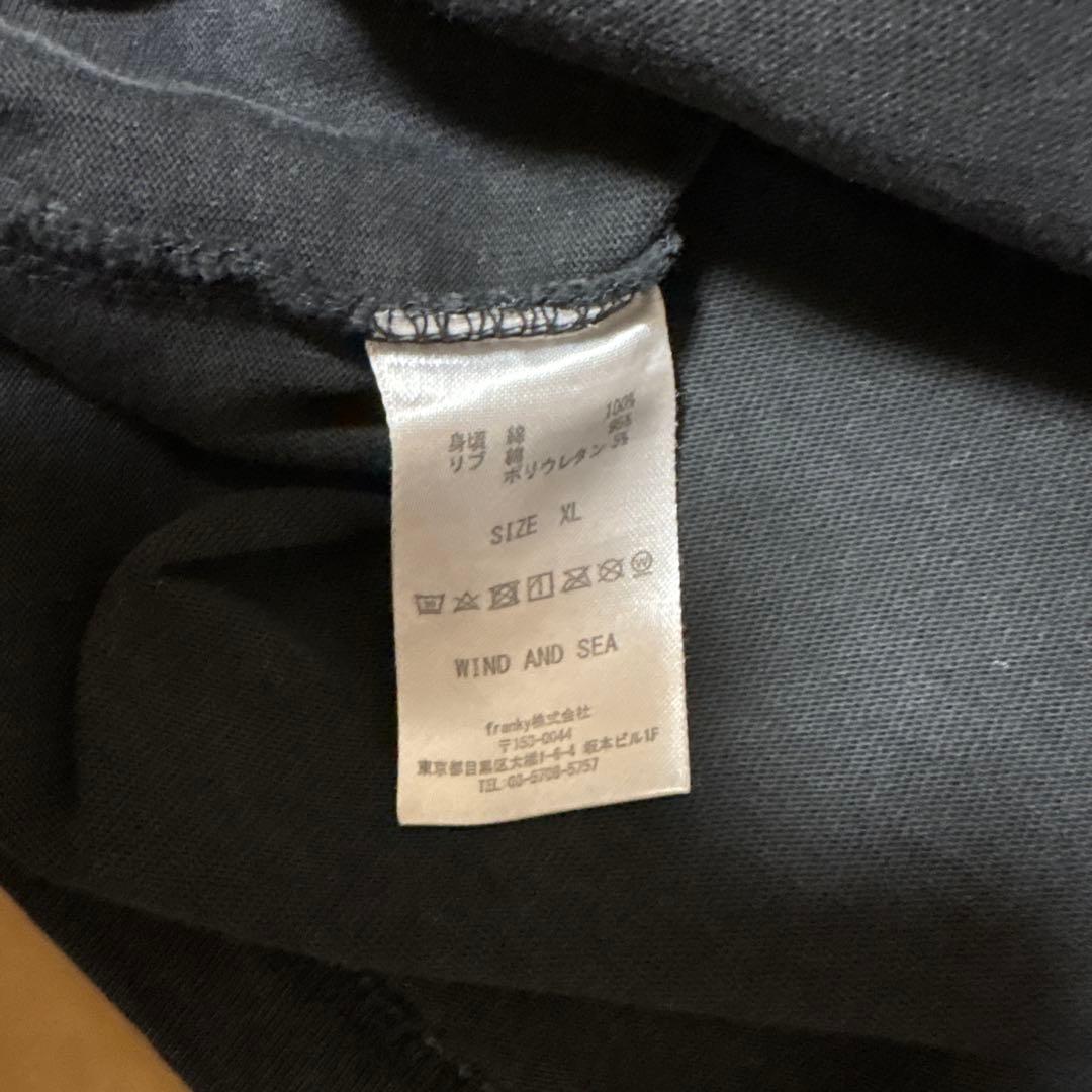 Windandsea SEA ロンT ヴィンテージ加工XLサイズ ブラック 古着
