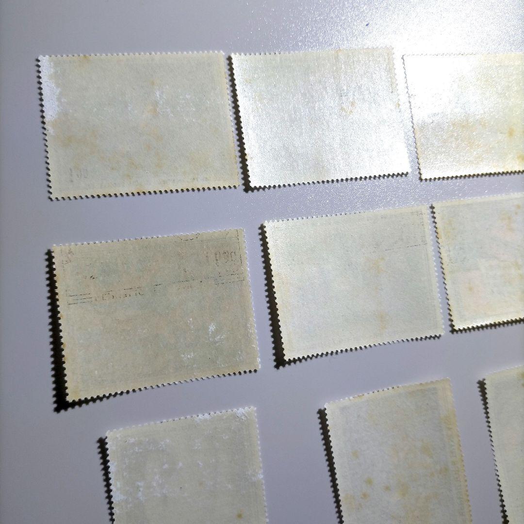 2300 外国切手 フランス 美術シリ一ズ切手 9種未使用 彫刻凹版印刷